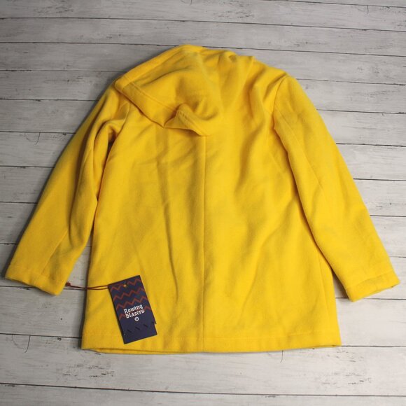 Rowing Girl's Duffle Coat Size L 10-12 Yellow Fleece Toggle Buttons - Picture 6 of 7